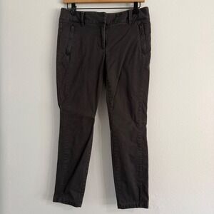 Ann Taylor Loft - Charcoal Grey Zipper Pocket Pants Cotton Blend